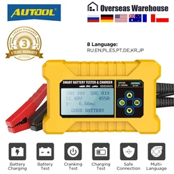 AUTOOL BT380 12V Car Battery Tester Pulse Repair 3A Battery Charger Power Bank Wet Dry AGM Gel Lead Acid Repair Tool PK KW510