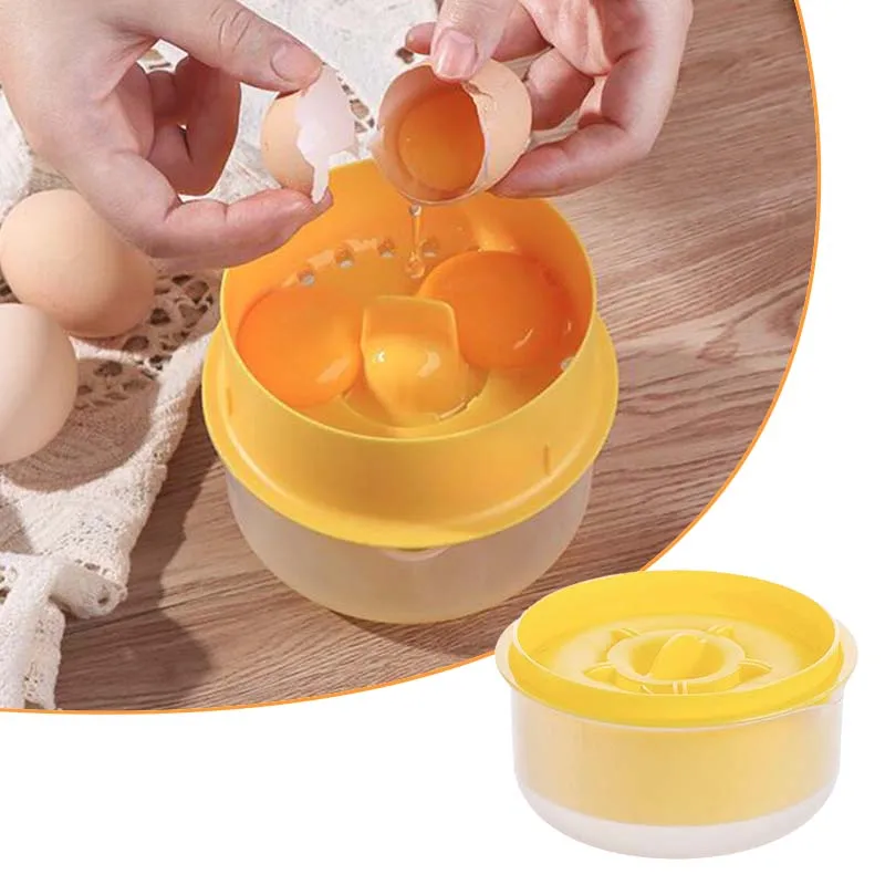 Egg Separator Long Handle Egg Yolk Separator Food Grade Plasetic Yolk White Divider Filter for Cooking Kitchen Accessories