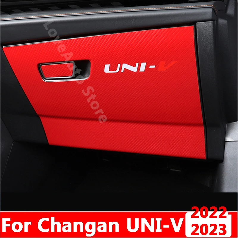 

For Changan UNI-V UNI V 2022 2023 Car Co-pilot Anti-kick Pad Anti-dirty Mat Cover Sticker Decoration Leather Strip Accessories