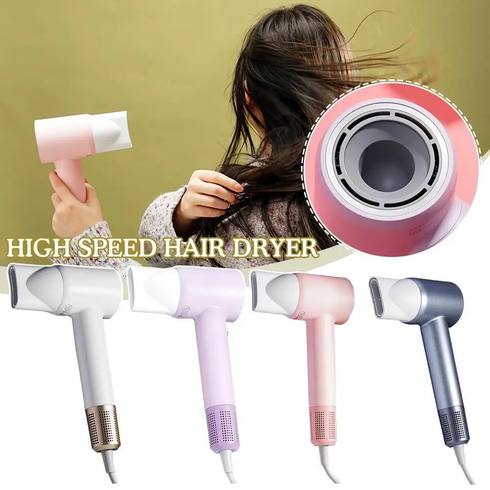 

High Speed Hair Dryer 2024 Macaron Powerful 1600W Fast Drying Low Noise Blow Dryer for Home Salon Travel 2 Wind Speeds & 4 Modes