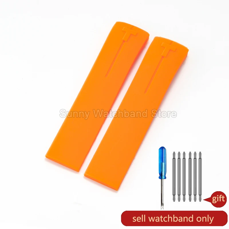 Waterproof Durable Silicone Watch Strap in Black and Blue