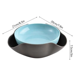 Double - Layer Snack Bowl with Built - In Storage Compartments (1pc)