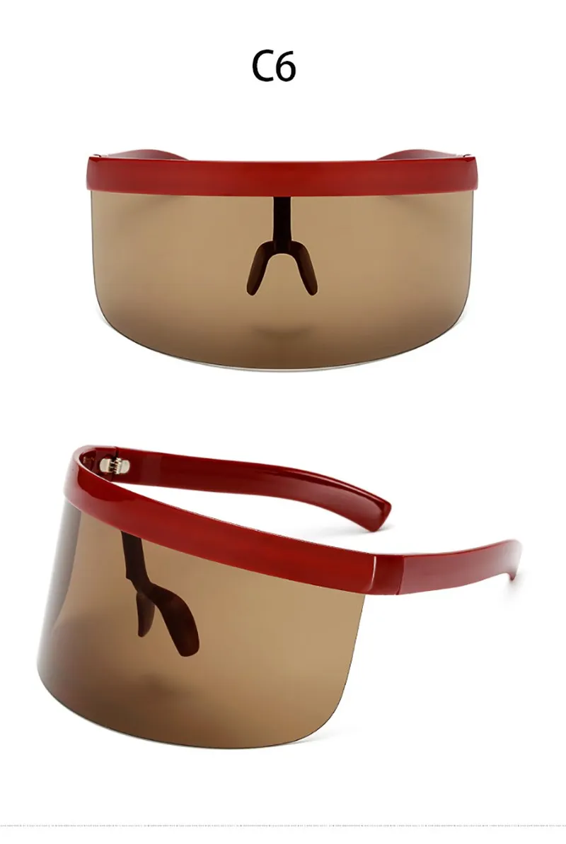 Designer Visor Sunglasses For Women And Men Large Half Frame_voghion.com
