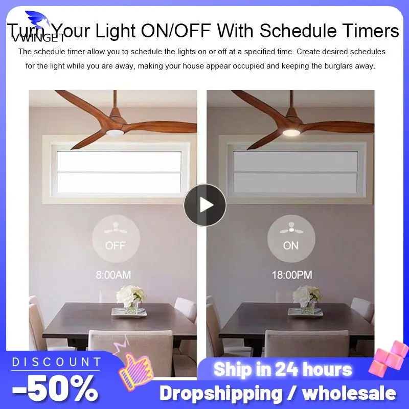 

Контроллер потолочного вентилятора Tuya Smart Life, лампа с Wi-Fi, с дистанционным радиоуправлением, работает с Alexa