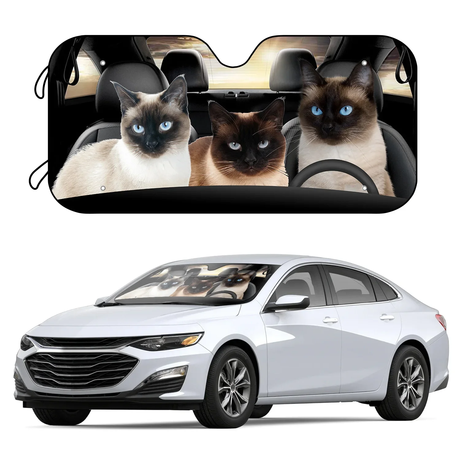 

Солнцезащитный котенок для лобового стекла с 4 бесплатными присосками, 1 шт.