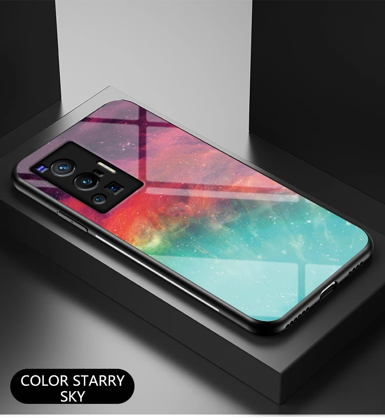 X80 Pro Plus-deksel DECLAREYAO hardt glassdeksel for VIVO X70 X60 X50 X30 X27 X23 X20 X9 S-deksel Silikon Ultra Slim Tempere_voghion.com