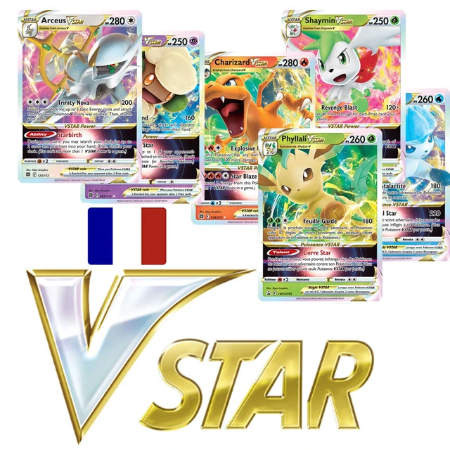 50-360Pcs French Pokemon Cards VStar TAG TEAM GX V MAX VMAX Shining Card  Game Battle Carte Trading Children Francaise Toy Color: 50 TAG TEAM French