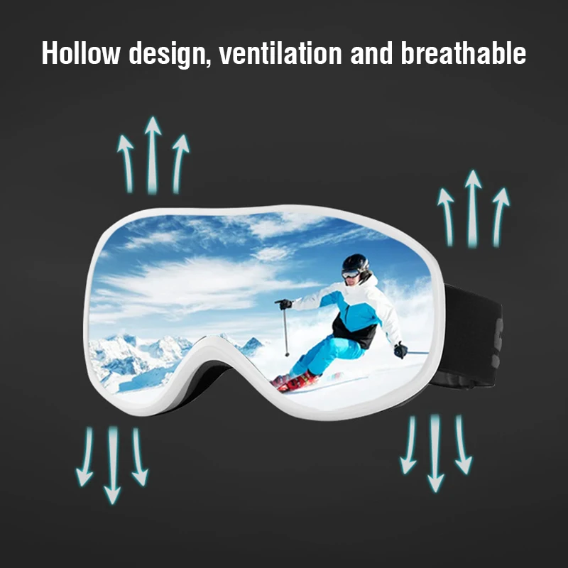 Ski Goggles Double Layers UV400 Anti-fog Big Ski Mask Glasses Skiing Snow Men Women Snowboard Goggles Skiing Sunglasses Eyewear 6