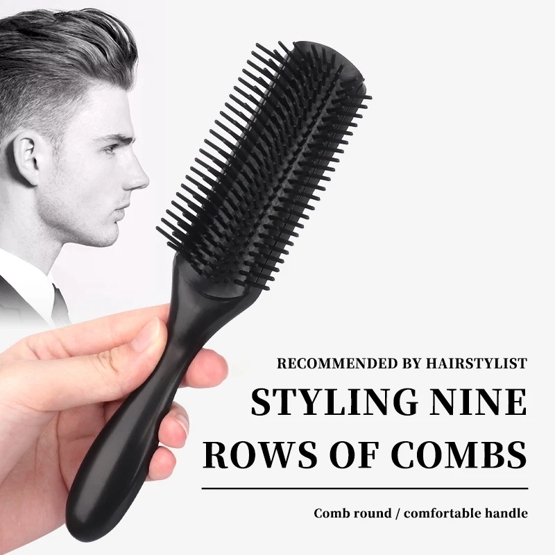 

New Hair Comb 9-Rows Detangling Hair Brush Straight Curly Wet Hair Scalp Massage Brush For Women