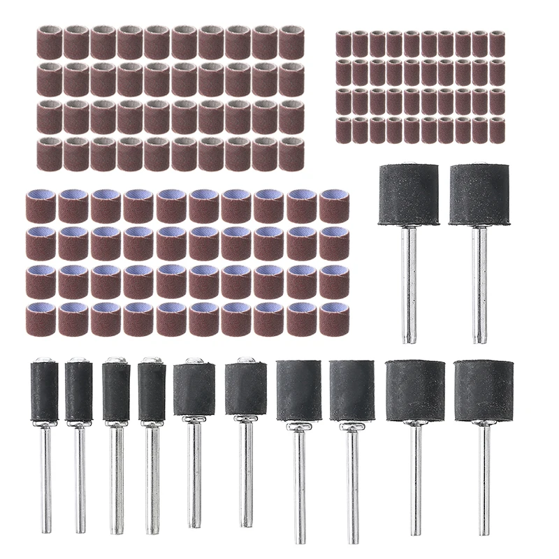 

132pcs Sanding Drums Kit Sanding Cap Band For Electric Manicure Machine Nail Drill Grinding Bit Files Pedicure Tools Set