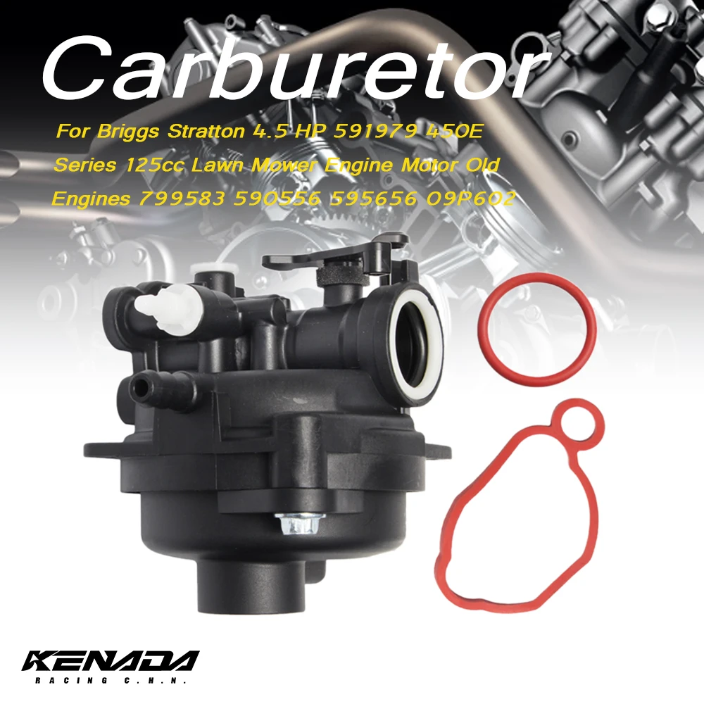 

Carburetor For Briggs Stratton 4.5 HP 591979 450E Series 125cc Lawn Mower Engine Motor Old Engines 799583 590556 595656 09P602