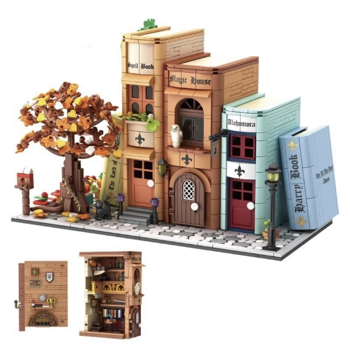 

MOC 66009 Magic Bookends Building Bricks Street View House Model Blocks Home Decorative Toys for Adult Boy Christmas Gifts