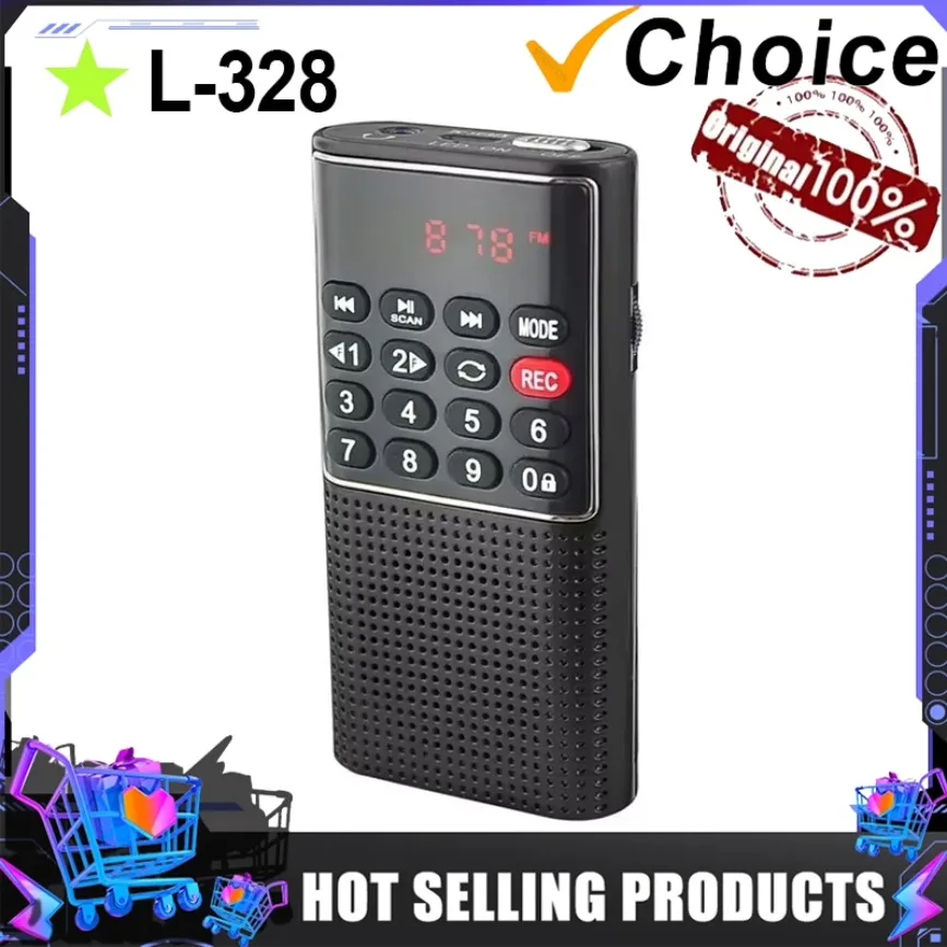 Portable Radio VIKEFON Mini Wireless Speaker MP3 Music Player with Recording Support Handsfree TF Card USB Headphone Play
