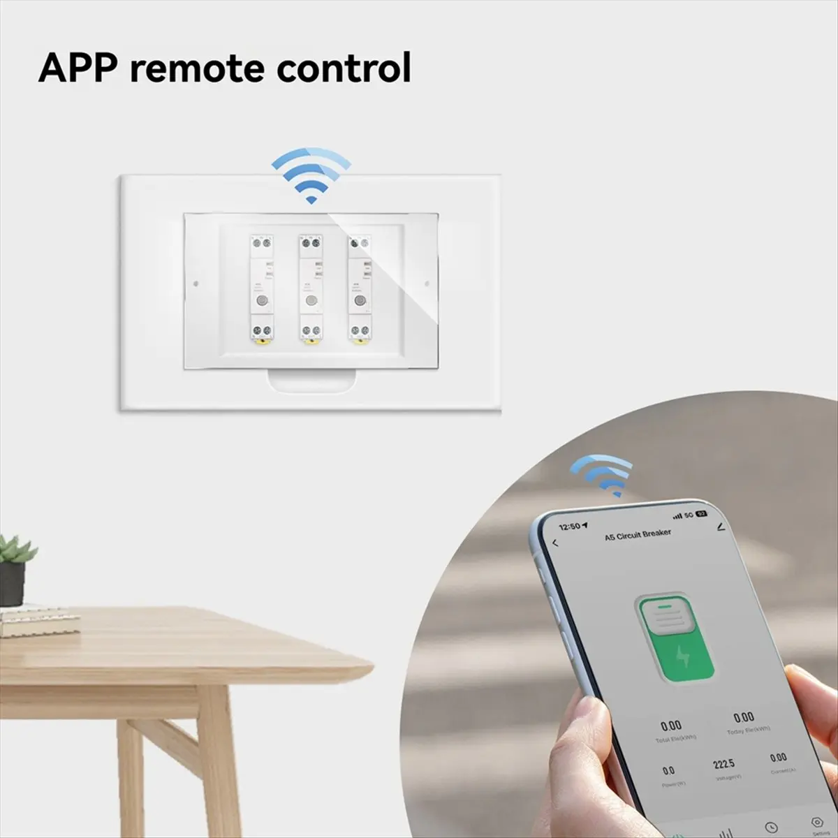 DT60 Tuya WiFi 스마트 회로 차단기 40A 전기 모니터 V0 방화 지연제..