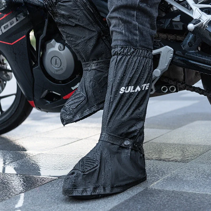 Motorcycle shoe cover Thickened non-slip and wear-resistant rain shoes Outdoor riding Rainproof high rain boot cover