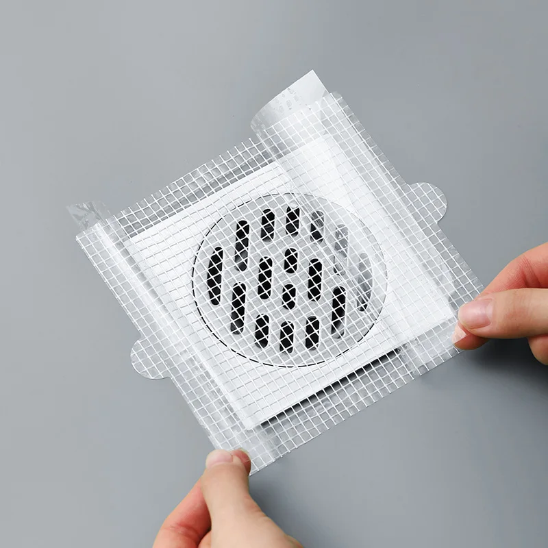10PCS Disposable Shower Drain Hair Catcher Mesh Stickers Bathroom Kitchen Drain Cover Anti-blocking shower drain catcher,hair drain catcher,hair drain filter,floor drain hair filter,floor drain hair catcher,drain hair catcher