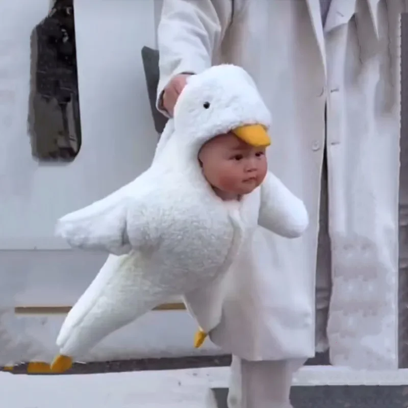 

Clothes for Babies Pajamas Winter Jumpsuit Baby Winter Clothes Newborn Thickened out Cotton-Padded Clothes Big Goose Super Cute