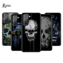  Grim Reaper Skull Skeleton Soft Black Cover For Samsung Galaxy S22 S21 S20 FE Ultra S10 S10e Lite S9 Plus Phone Case Coque 