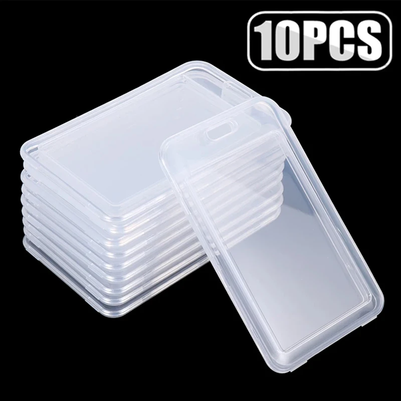 

10Pcs Waterproof Transparent Card Cover Rigid Plastic Bus Card Holder Case Business Credit Cards Bank ID Card Sleeve Protect