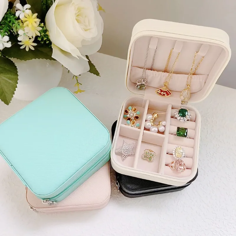 Portable Jewelry Storage Box 2023 New High-end Exquisite Large Capacity Travel Jewelry Bag Jewelry Box Organizer 6