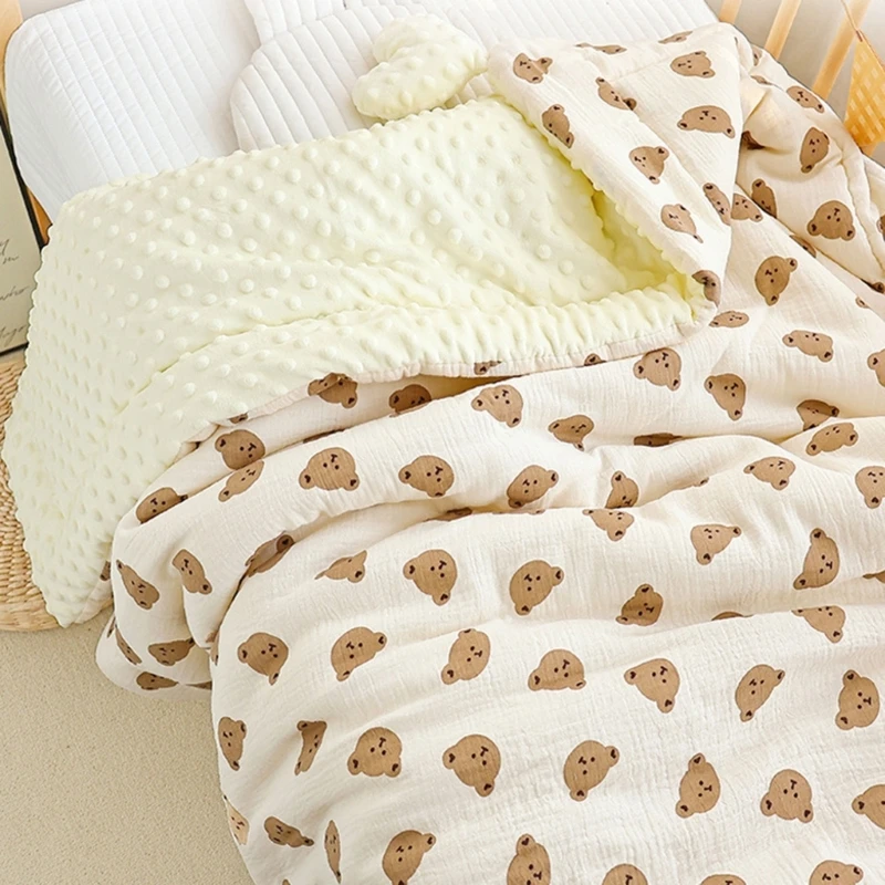 140x110cm Winter Warm Baby Quilt Comforter Quilted Blanket Summer Soft Nap Cover Bed Thick Blanket Newborn Infant
