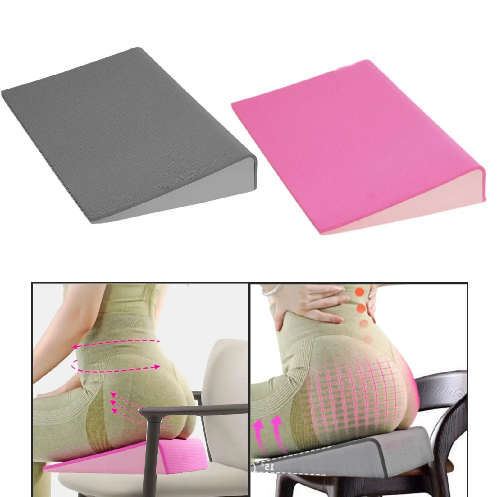 Wedge Cushion Multipurpose Breathable Ergonomic Comfort Butt Pillow Office Chair Cushion for Kitchen Travel Sofa Indoor Airplane 3