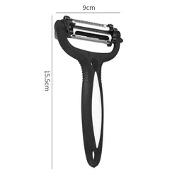 Multifunctional Rotary Peeler - 3-in-1 Kitchen Tool for Fruits and Vegetables (1pc black)