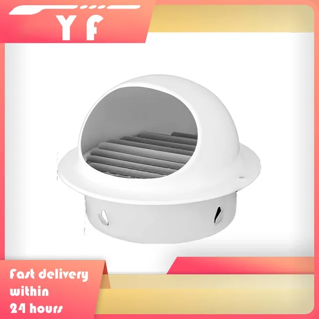 สแตนเลสรอบ Vent ผนังภายนอก Vent Grill ท่อไอเสียสําหรับท่อไอเสีย Vent Cap กันฝนผนังด้านนอก Air Outlet 1