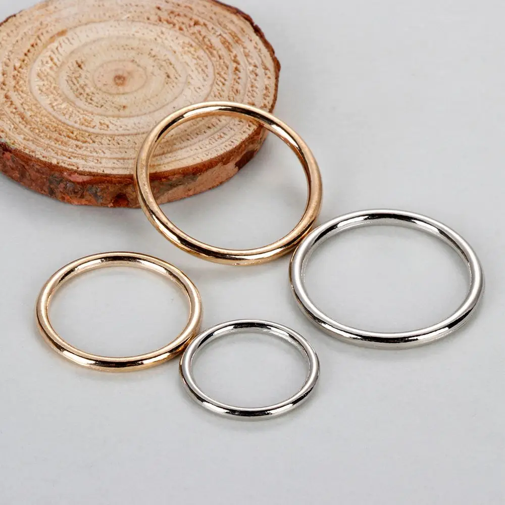 10pcs/lot Gold Silver Circle Ring Connection Alloy Metal Shoes Bags Belt Buckles DIY Craft Supplies Webbing