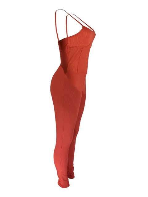 Neon Orange Fitness Romper: Sultry Style Meets Body-Sculpting Performance