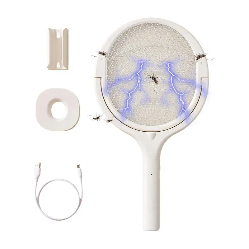 

Electric Fly Racket Insect Racket Mosquito Killer Mosquito Swatter Rechargeable Portable Flying Racket Fly Insect Bug Zapper bat