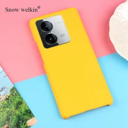 Luxury Rubberized Matte Hard Plastic Phone Case Cover for Vivo iQOO Z8 (Yellow)