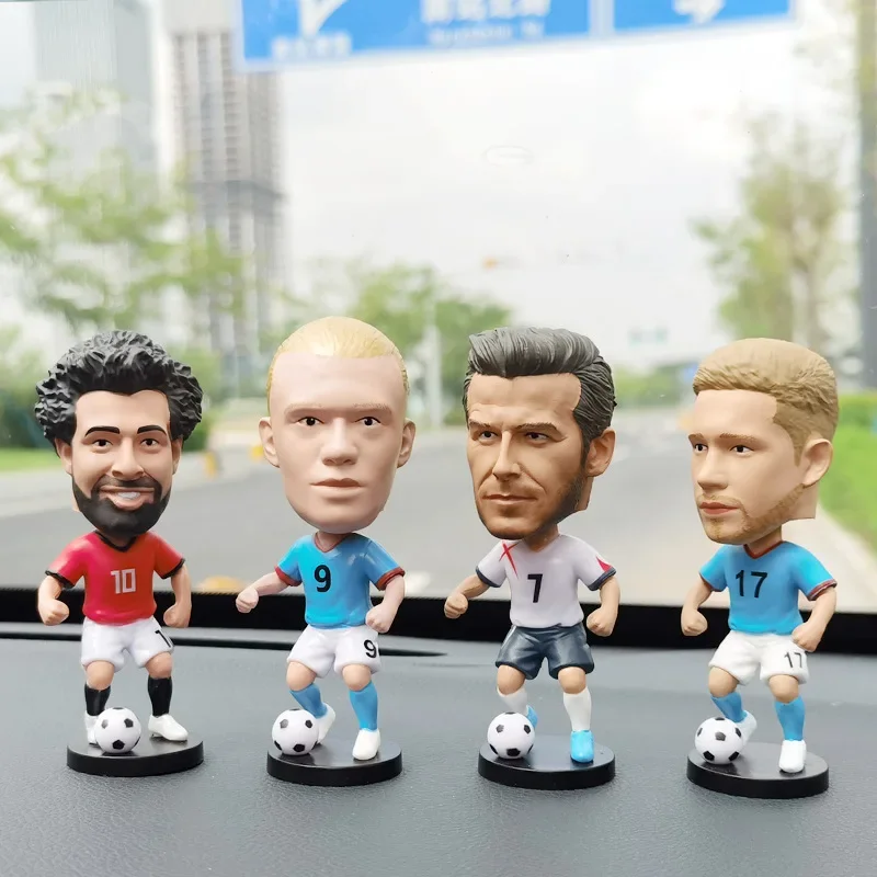 Car Ornaments Q Version Football Star Shaking Head Spring Action