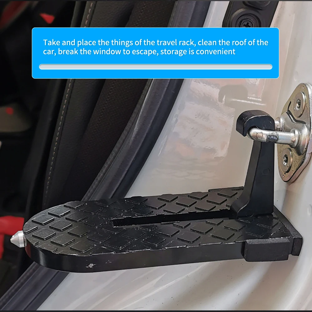 접이식 자동차 루프 랙 단계 자동차 도어 단계 다기능 범용 래치 후크 풋 페달 알루미늄 합금 안전 자동차 액세서리