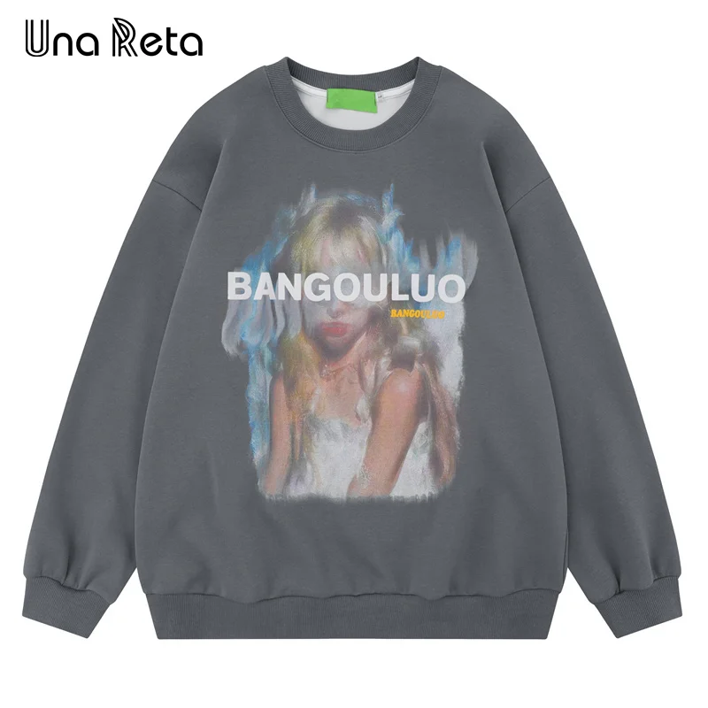 

Una Reta Men Streetwear Spring Autumn Hip Hop Graffiti Print for Girls Pullover Tops Tracksuit Harajuku Loose Couple Sweatshirts