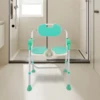 Foldable Shower Chair Height Adjustable Bath Chair Aluminum Alloy Bathroom Stool Shower Stool Shower Seat Load 150KG/331IBS 5