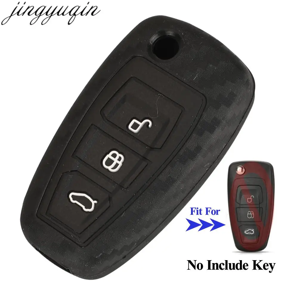 

Флип-чехол Jingyuqin 3B из углеродного волокна для Ford Focus ESCORT Fiesta EcoSport Kuga Mondeo 2013-2019