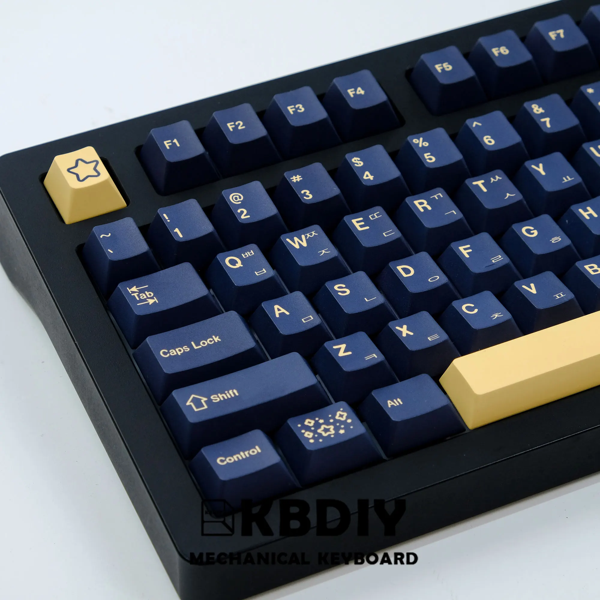 Kbdiy-gmk Stargaze Keycap Perfil Cereja Coreano Pbt 124 Teclas Caps para Teclado Mecânico Gaming mx Switch Personalizado para Gmk67 e K500
