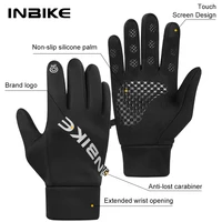 INBIKE Cycling Gloves Gel Padded Men's Winter Fleece Road Cycling Gloves Full Finger Touch Screen Fishing Outdoor Sports Gloves 2