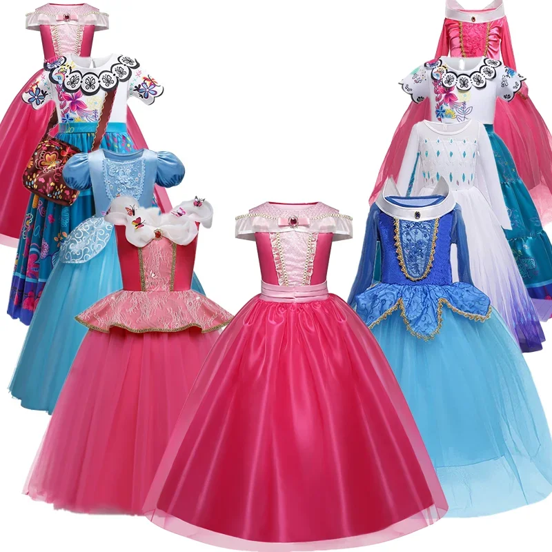 Girls Princess Costume Encanto Dresses Halloween Birthday Party Clothing for Children Kids