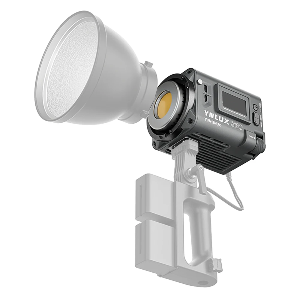 YONGNUO YNLUX200 LED 비디오 조명, 200W 사진 조명, 5600K COB 비드, 2.4G 무선 시스템, 라이브 스트리밍 홈 스튜디오