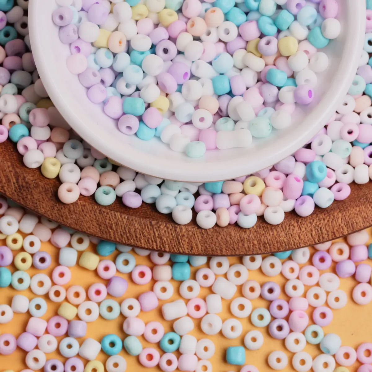 450g/pack 3mm/4mm Matte Cream Mini Rice Beads Handmade Accessories Jewelry DIY Earrings Bracelet Necklace Beaded Material