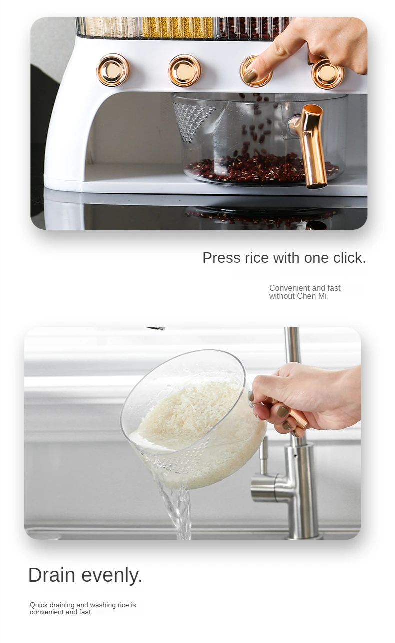 Sub Grid Rice Barrels Insect Proof And Moisture Proof Sealed Rice Cans Household Rice Storage Boxes 24 Sub Grid Rice Barrels Insect Proof And Moisture Proof Sealed Rice Cans Household Rice Storage Boxes