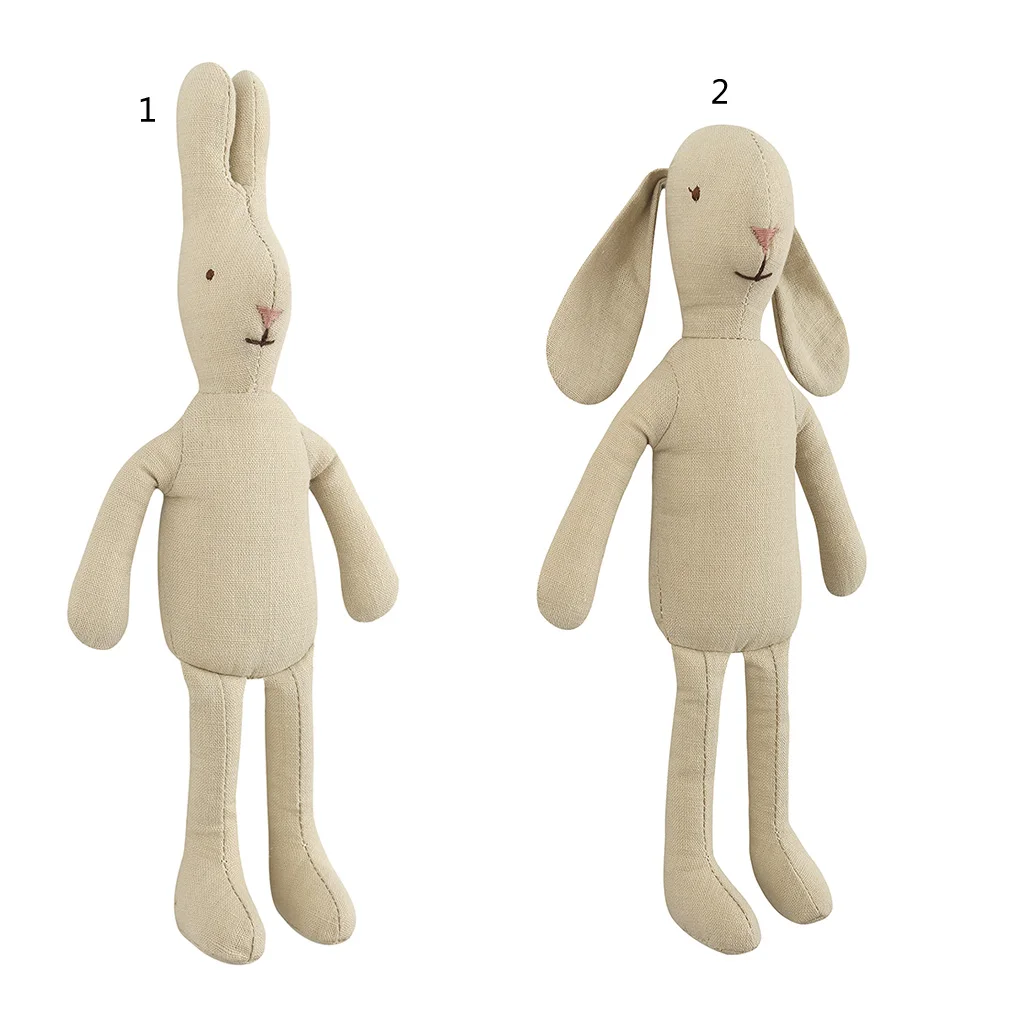 26cm Miniature for Doll Stuffed Toy Bunny Soft Knitting Rabbit PP Cotton Filled Emotion Comfort Novelty Toy Couch Decora 10pcs diy mini knitting hats ornaments knitting christmas mini knitting doll hats polyester sewing crafts mini wool hat