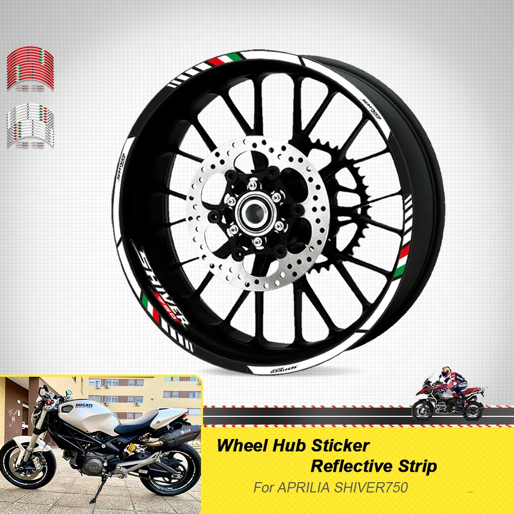 

Аксессуары для мотоцикла, наклейка, обод, шина, водонепроницаемые Переводные картинки, ступица колеса, Светоотражающая полоса, набор для Aprilia SHIVER750 Shiver 750