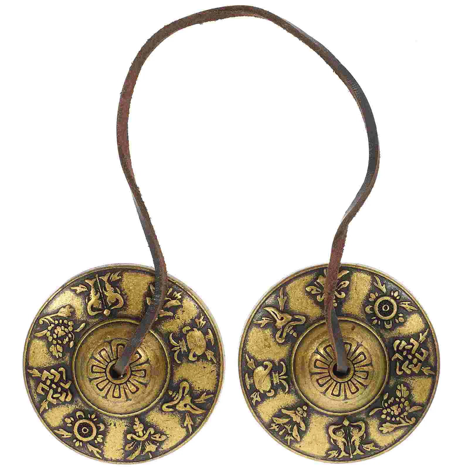 Bell Cymbals Meditation Tibetan Bells Instrument Chime Tingsha Yoga Chimes Finger Hand Symbols Brass Religious Cymbal Percussion