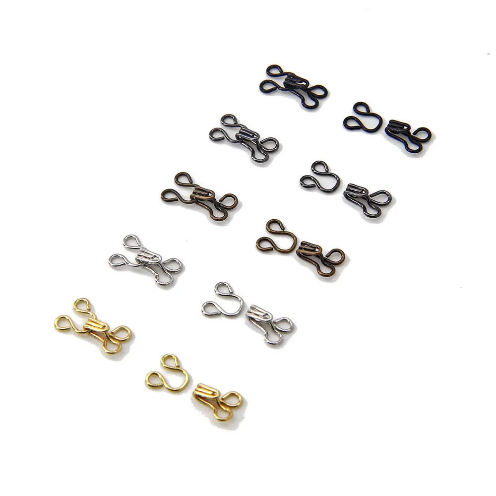 200Set Invisible Sewing Hook and Eye Closure Fastener for DIY Doll