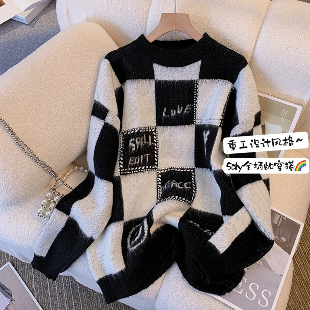 

Женский осенне-зимний свитер-топ свободного покроя