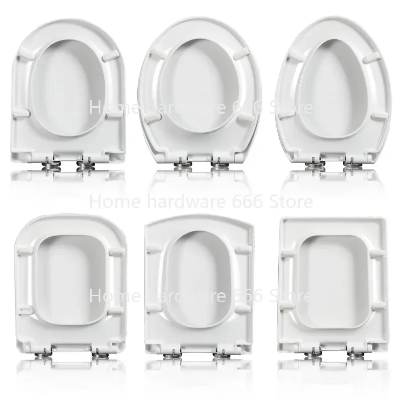 1PC Square Toilet Cover Seat Slow Down One-Button Quick-Release Toilet Household