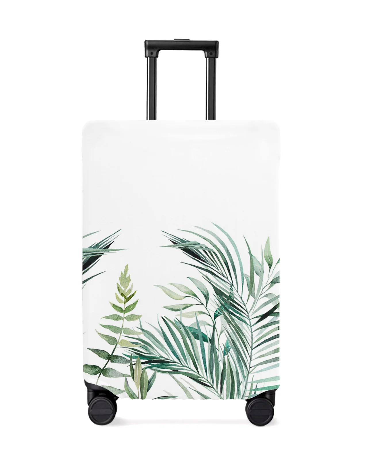 

Idyllic Tropical Plants Palm Leaves Luggage Cover Stretch Baggage Protector Dust Cover for 18-32 Inch Travel Suitcase Case